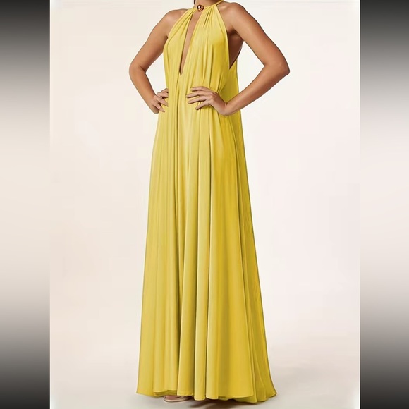 Boho party formal spring summer halter maxi dress - Picture 2 of 11